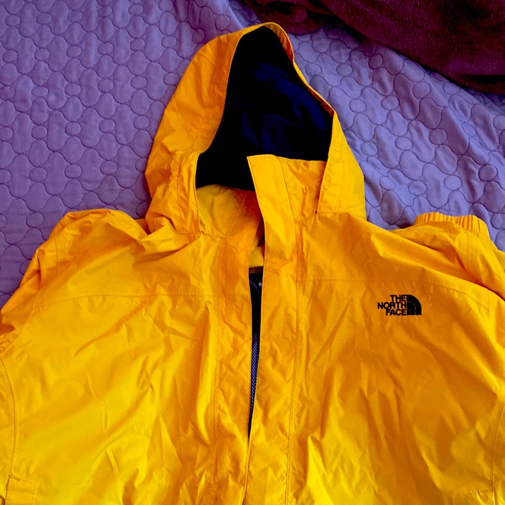 Yellow North Face Rain Jacket